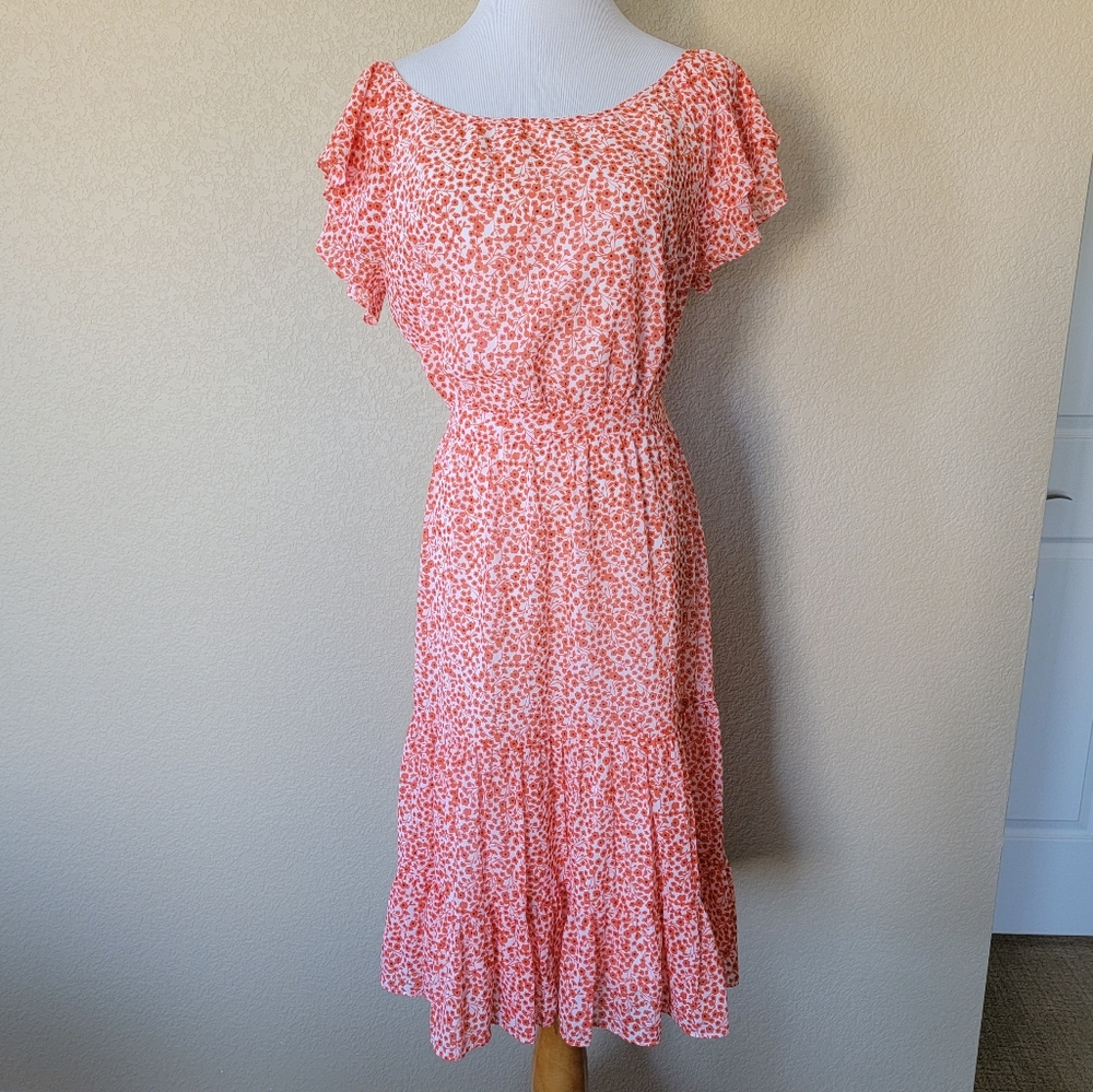 J. Crew Factory Floral Tiered Dress, Size 8